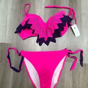 Holipick Pink and Navy Bikini